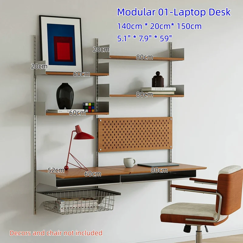 Modulare Wandregale aus Aluminiumlegierung